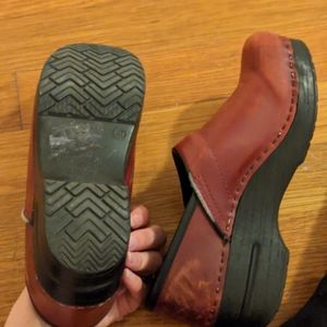 Dansko Ox Blood Leather Clogs size 37